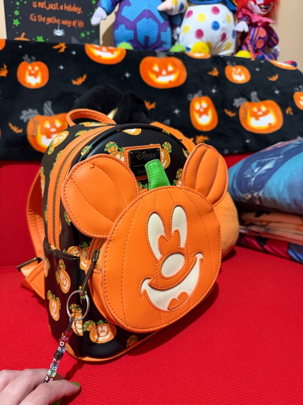 Disney Loungefly Halloween Mickey Pumpkin Backpack